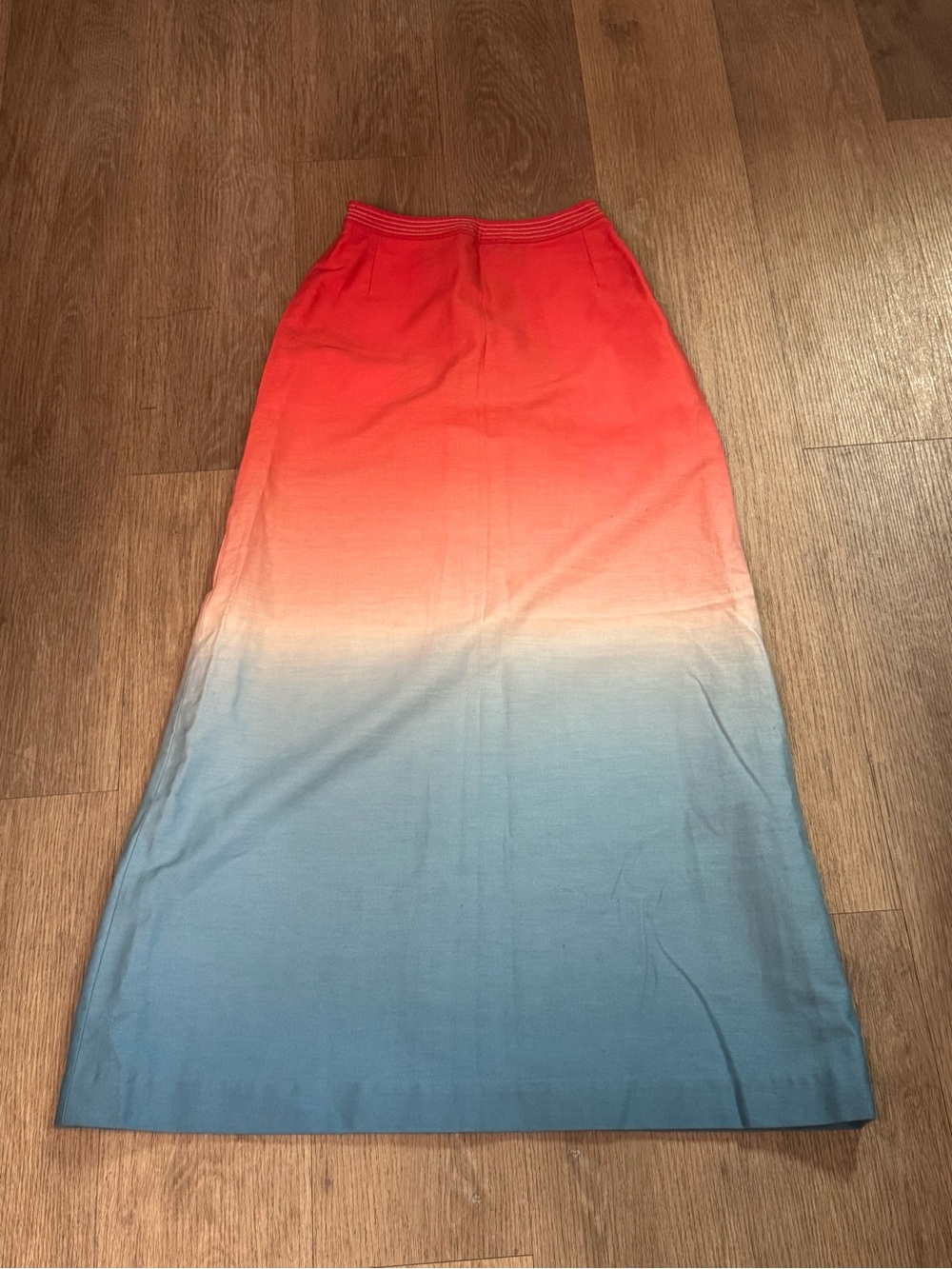 Vintage 70s Blassport Bill Blass Sunset Ombre Maxi Skirt Sz 8 RARE